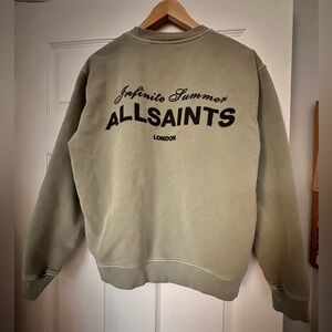 All Saints Women’s Olive Crewneck Sweater- XS